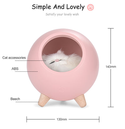 LED Cat Light USB Touch Night Llight Bionic Cat Stepless Dimming Atmosphere Night Light Room Decoration Lamp Holiday Gift - Firebrands