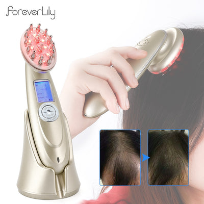 Electric Laser Hair Growth Comb Infrared EMS RF Vibration Massager Microcurrent Hair Care Hair Loss Treatment Hair Regrowth - Firebrands