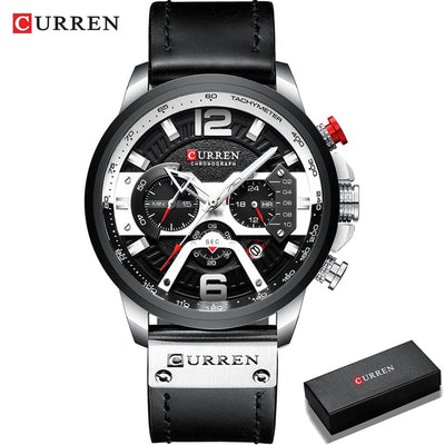 Military Leather Chronograph Wristwatch - Firebrands