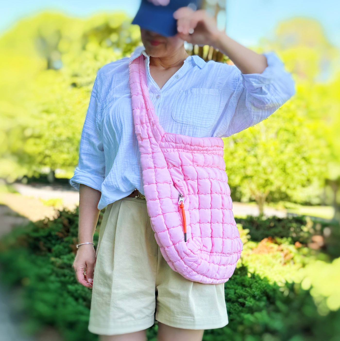 Perfect Puffy Large Quilted Pink Bag