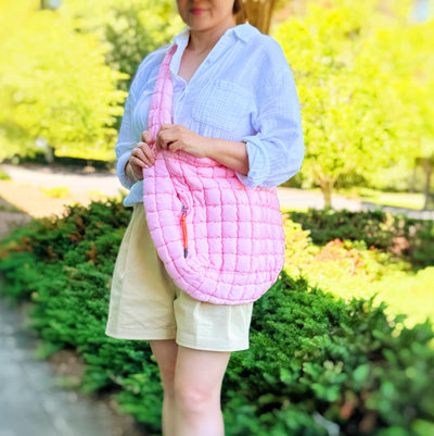 Perfect Puffy Large Quilted Pink Bag