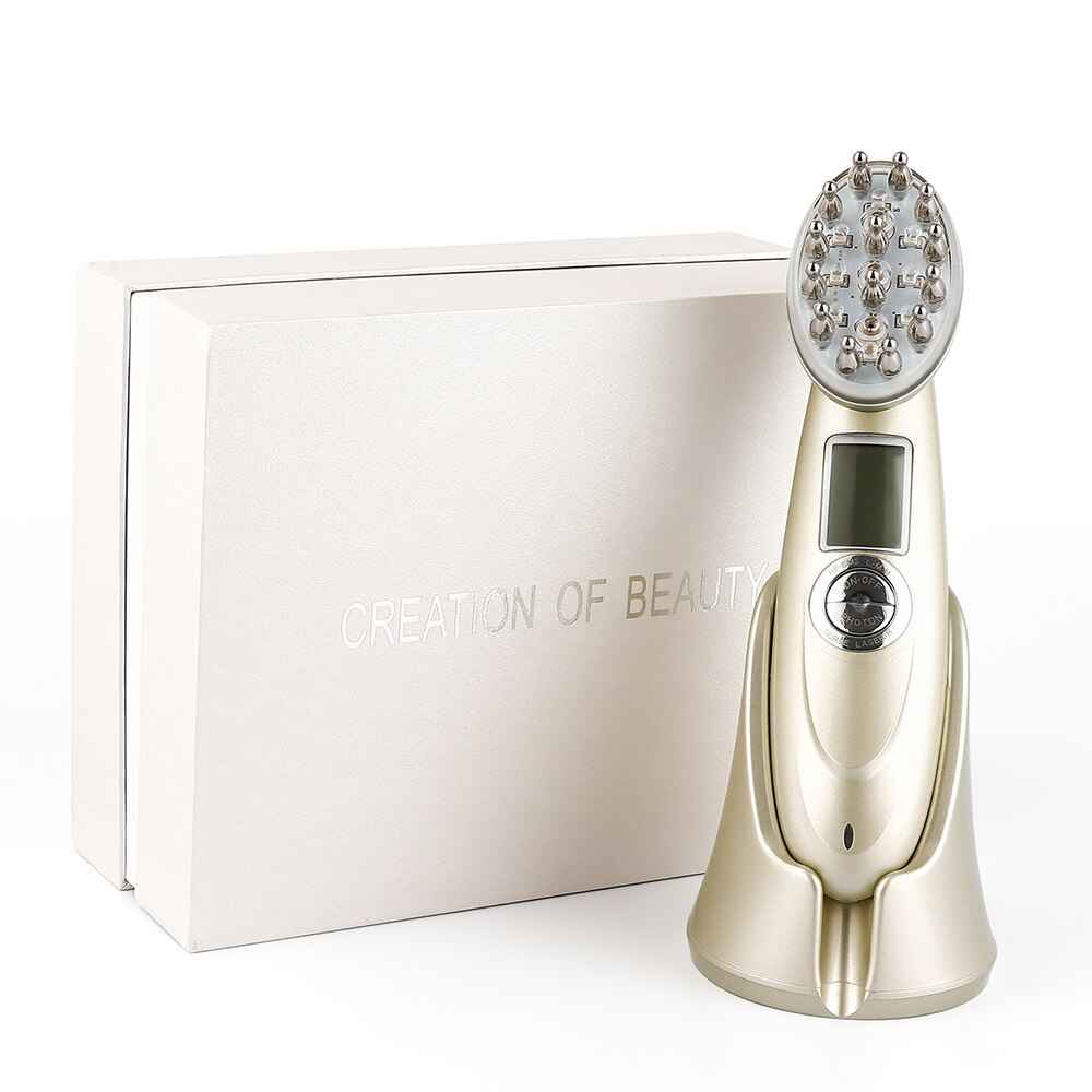 Electric Hair Growth Comb - Infrared EMS RF Vibration Massager for Hair Loss Treatment and Regrowth