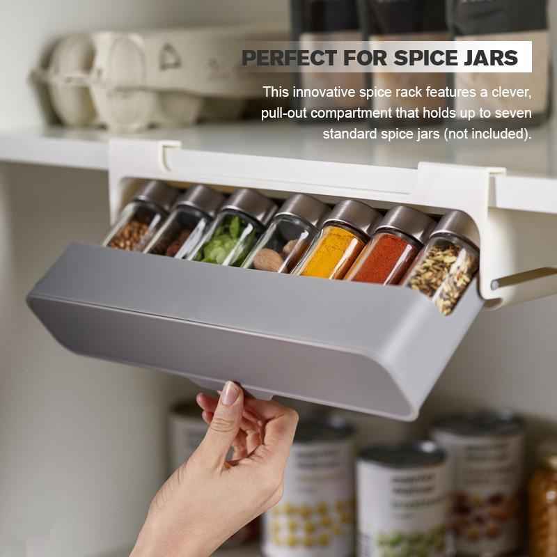 Kitchen Spice Organizer - Self-Adhesive Wall-Mounted Solution