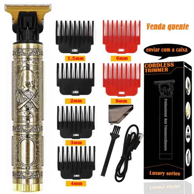 USB Vintage Hair Trimmer for Stylish Grooming with USB Rechargeable Feature