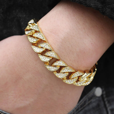 Miami Gold Curb Cuban Bracelet - Firebrands