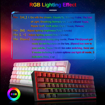 Mini Mechanical Gaming Wired Keyboard - Firebrands