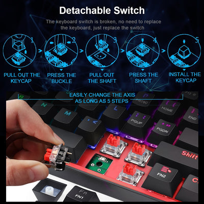 Mini Mechanical Gaming Wired Keyboard - Firebrands