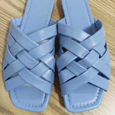 Summer Leather Flat Beach Slides Outdoor Casual  Women Slippers - Firebrands