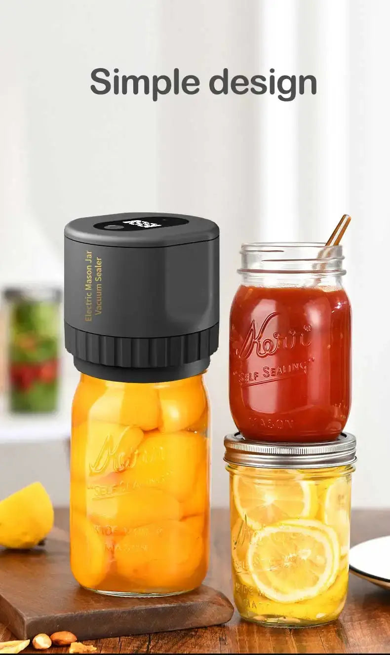 Jar Vacuum Sealer Kit with simple design, sealing Mason jars for freshness and convenience.