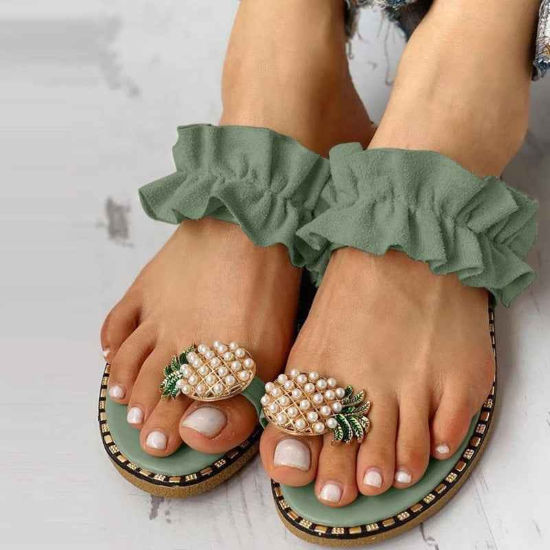Flat Toe Casual Women's Slippers