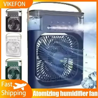 Multifunctional Desktop Atomizing Humidifier Night Light Air Cooler with fan and water mist feature