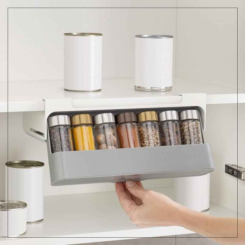 Kitchen Spice Organizer - Self-Adhesive Wall-Mounted Solution