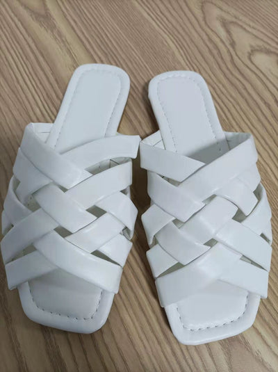 Summer Leather Flat Beach Slides Outdoor Casual  Women Slippers - Firebrands