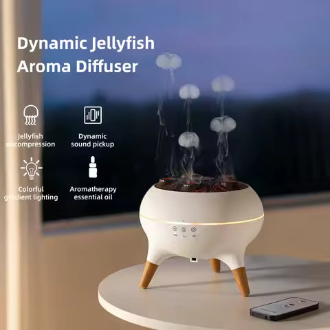 Dynamic Jellyfish Air Humidifier-250ml Ultrasonic Diffuser with Remote