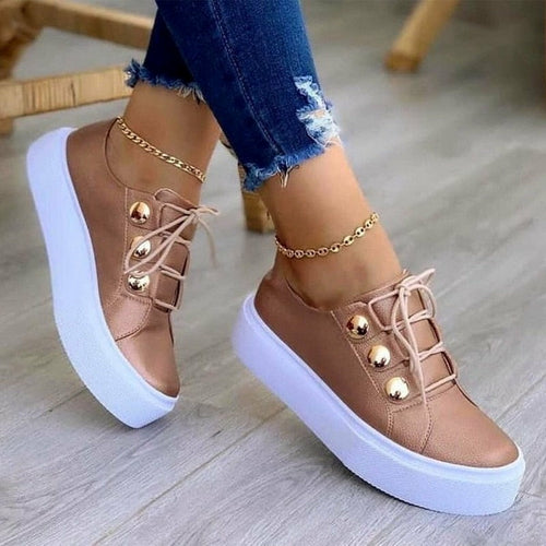 Light Breathable Female Running Shoes Casual Women Sneakers with stylish design and platform sole.