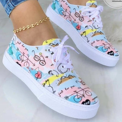 2022 Fashion Graffiti Women Sneakers Trainers Shoes - Firebrands