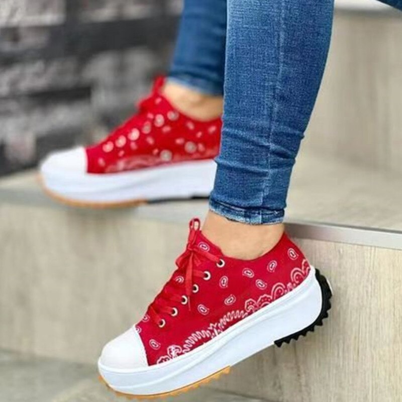Pattern Canvas Women Sneakers Casual Sport Shoes - Firebrands