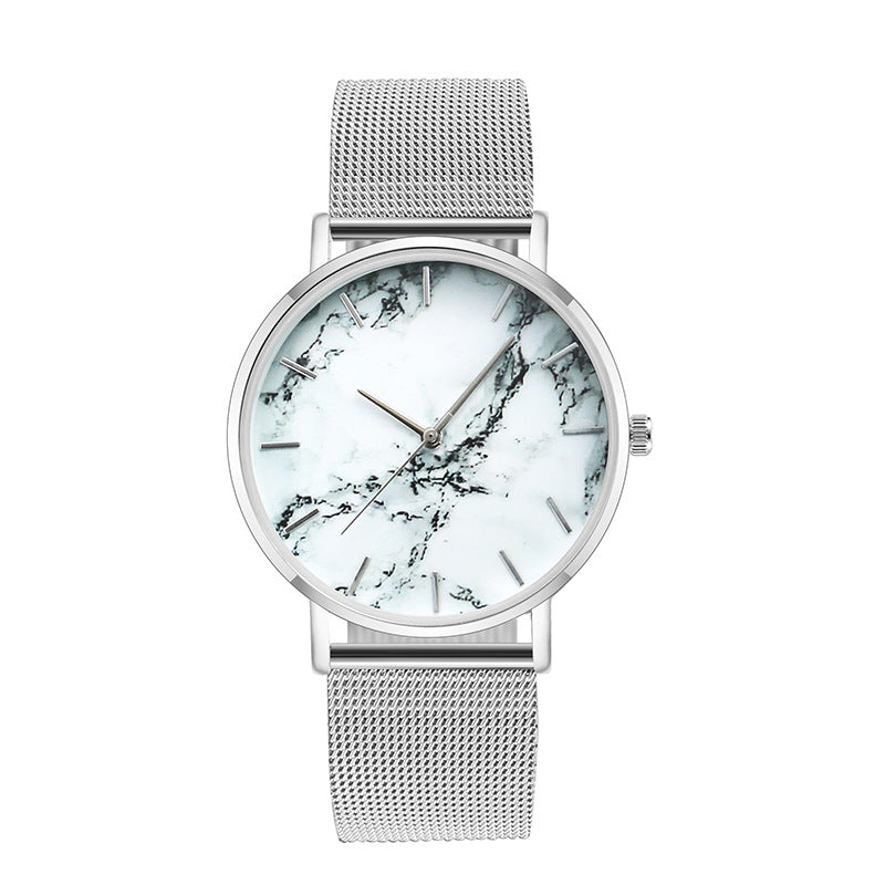 Fashion Rose Gold Mesh Band Creative Marble Female Wrist Watch Luxury Women Quartz Watches Gifts Relogio Feminino Drop Shipping - Firebrands