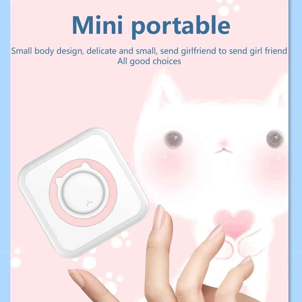 Mini Portable Thermal Printer for Easy Portable Sticker Printing