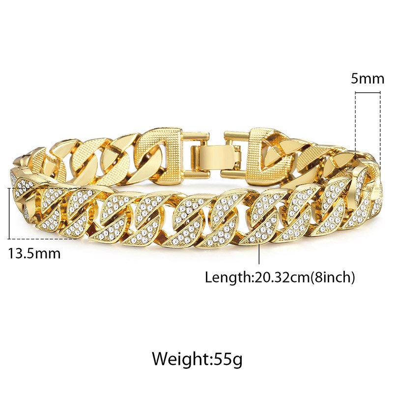 Miami Gold Curb Cuban Bracelet - Firebrands