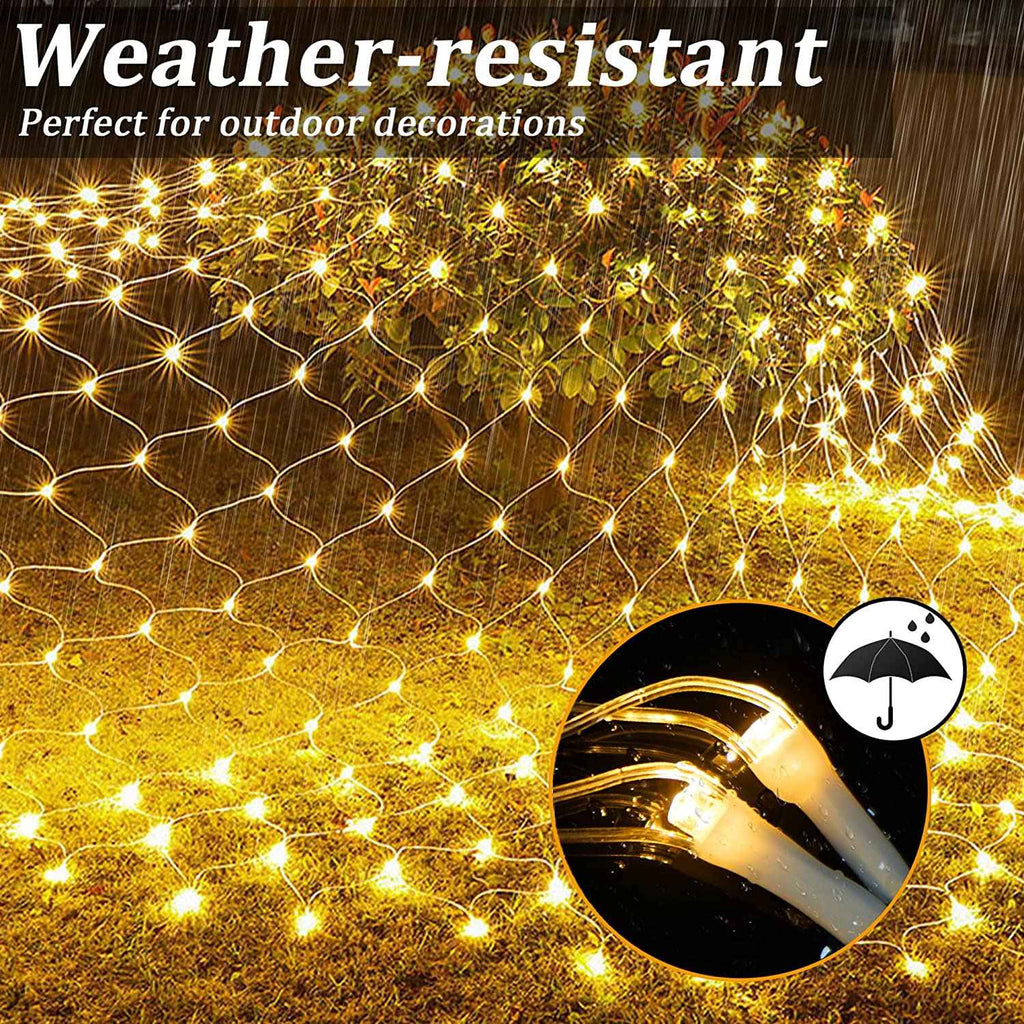 Net Mesh Solar Fairy Lights for Outdoor Decor and Ambiance