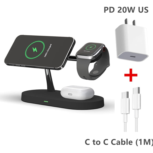 3-in-1 Wireless Magsafe Charger Stand - Firebrands