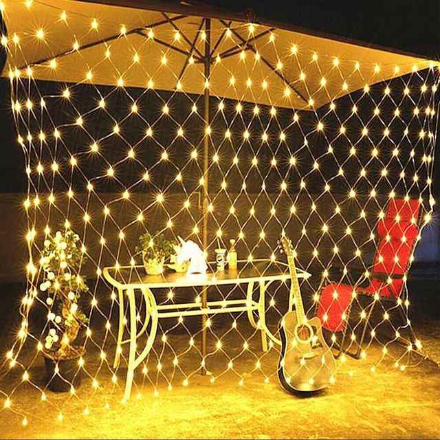 Net Mesh Solar Fairy Lights for Outdoor Decor and Ambiance