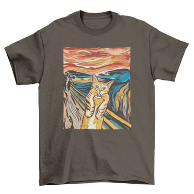 The Scream parody cat t-shirt - Firebrands