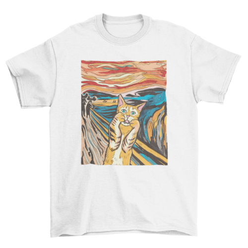 The Scream parody cat t-shirt - Firebrands