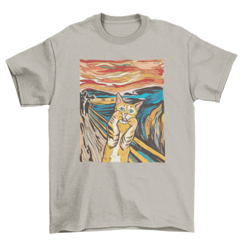 The Scream parody cat t-shirt - Firebrands