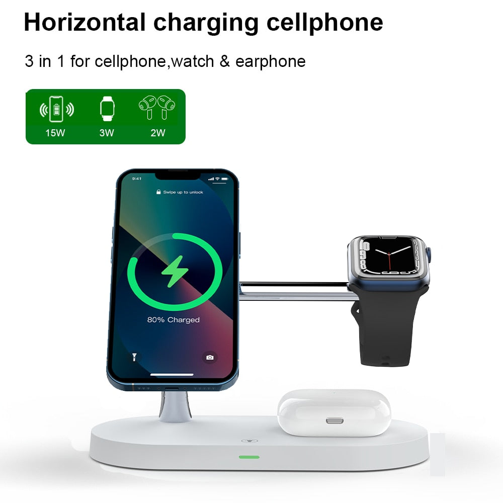 3-in-1 Wireless Magsafe Charger Stand - Firebrands