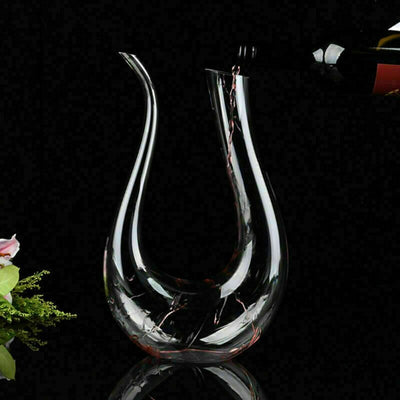 Crystal U-shaped 1500ml Wine Decanter - Firebrands