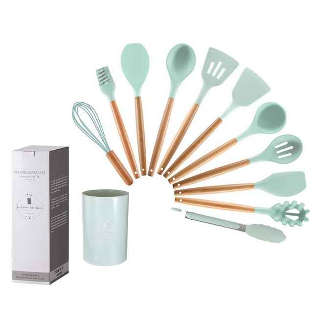 Non Stick Pot Spatula and Spoon - Essential Non Stick Spatula Set for Effortless Cooking