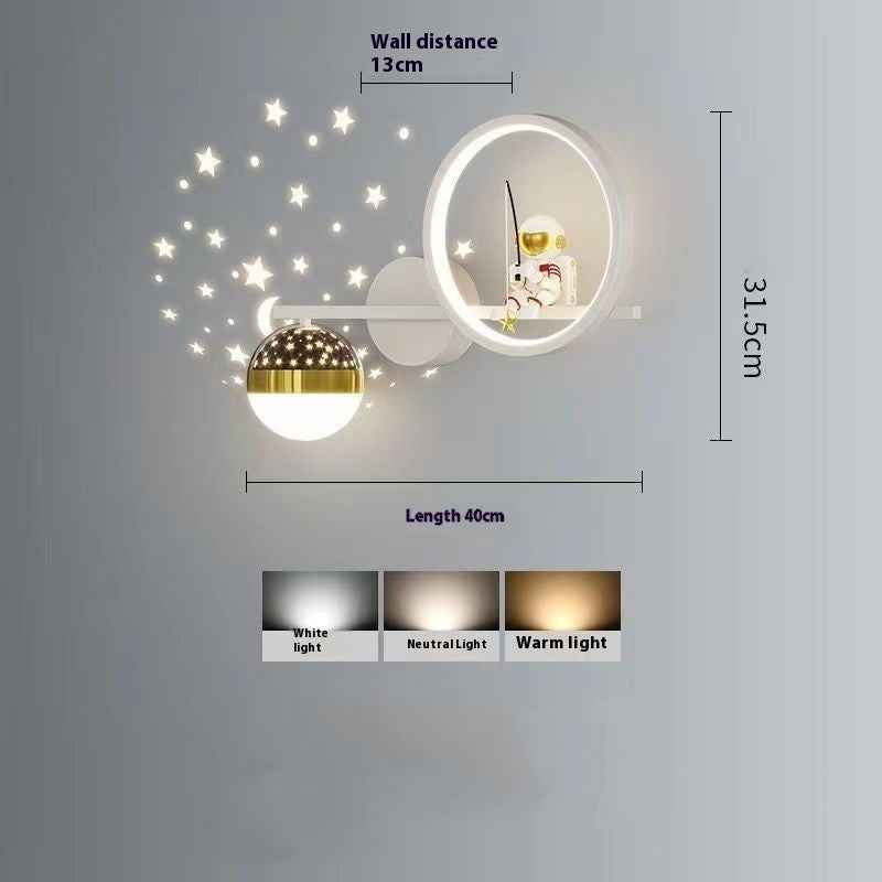 Astronaut Children's Room Wall Lamp Creative LED Background Wall Lamp