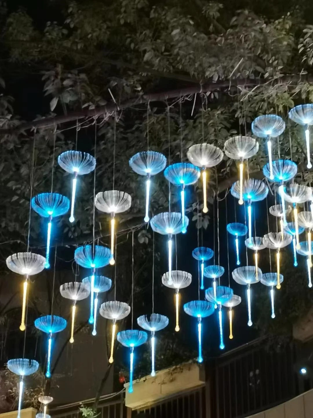 Colorful Optical Fiber Jellyfish Stick Dandelion