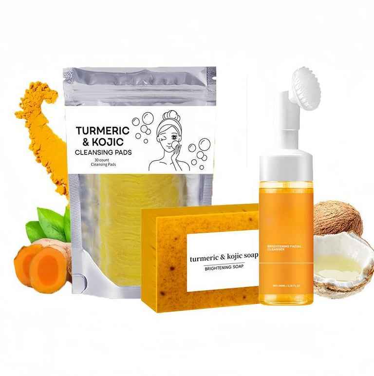 Turmeric Exfoliating Cleansing Pads Compressed Facial Sponges Skin Care Tools For Face Clogged Pores Excess Oil Cleansing