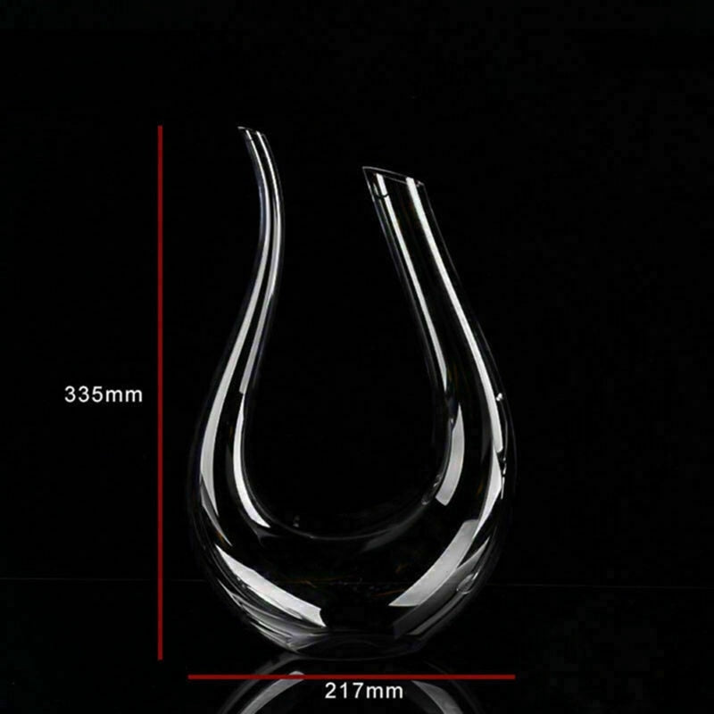 Crystal U-shaped 1500ml Wine Decanter - Firebrands