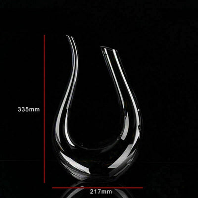 Crystal U-shaped 1500ml Wine Decanter - Firebrands
