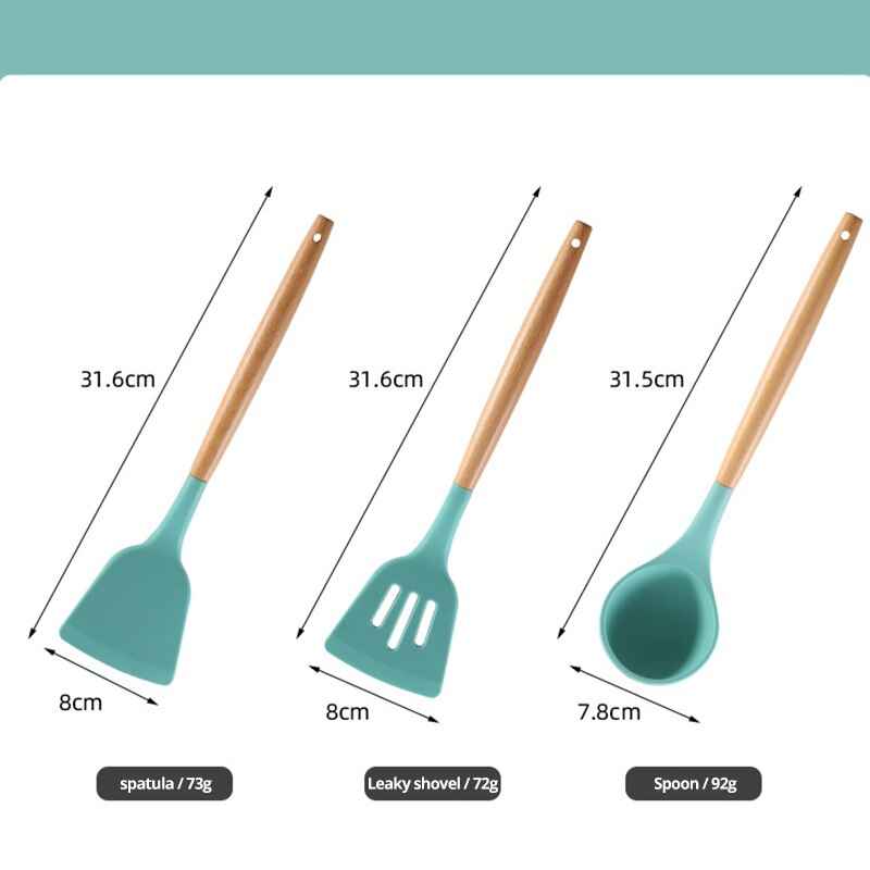 Non Stick Pot Spatula and Spoon - Essential Non Stick Spatula Set for Effortless Cooking