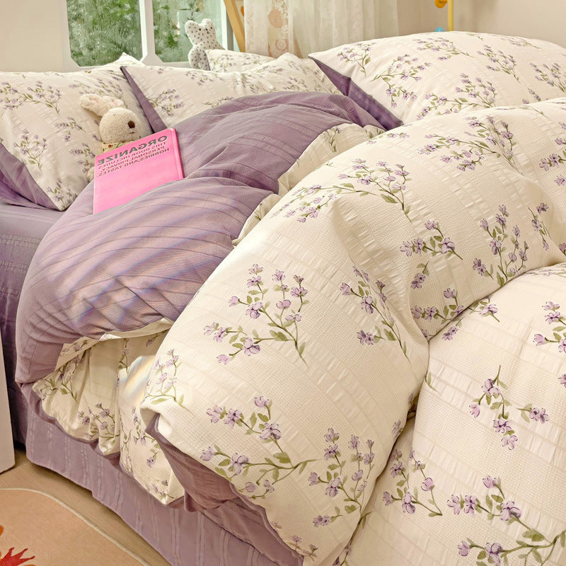 Ensemble de quatre pièces en coton filé nuage de classe A