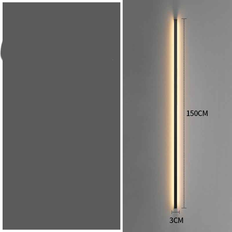 Simple Modern Minimalist Long Strip Living Room Grille Wall Lamp