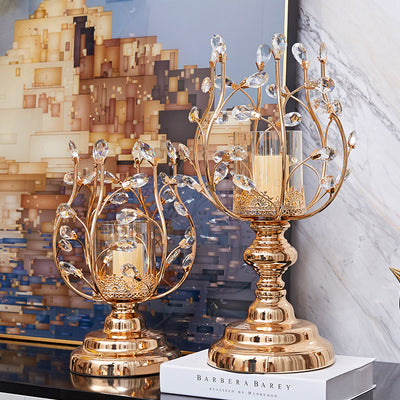 Light Luxury Furnishings Retro Metal Candle Holder Ornaments