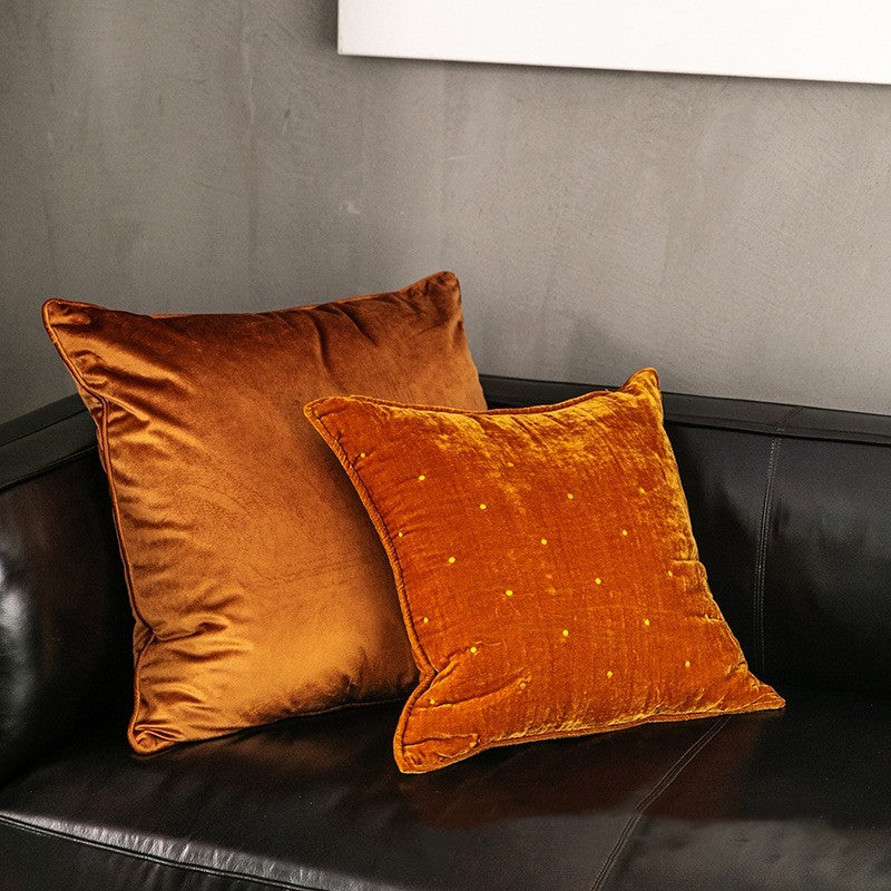 Housse de coussin décoratif rétro en brocart de haute qualité, coussin lombaire, coussin de dos