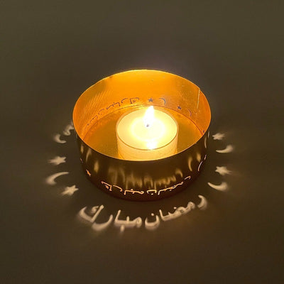 Festive Wrought Iron Projection Candle Holder Home Letters