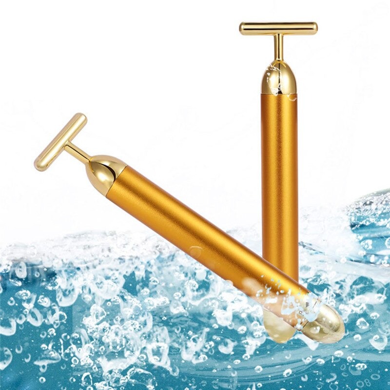 Energy 24K Gold T Beauty Bar Facial Roller Massager - Firebrands