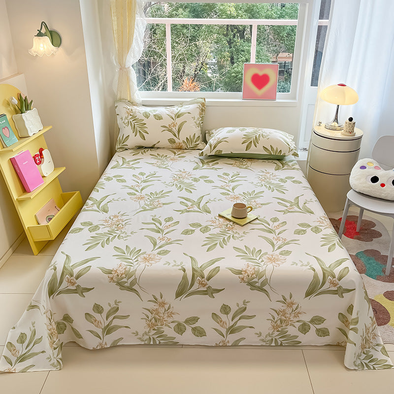 Drap de lit en coton à petits motifs floraux style Instagram