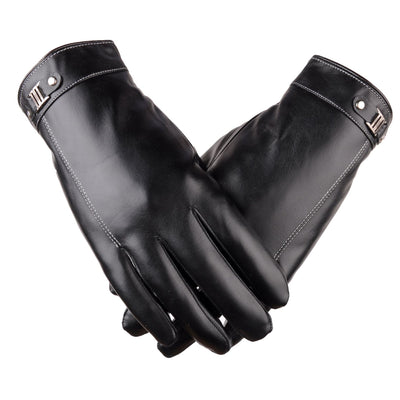 Men's Winter Outdoors Cycling Thickened Fleece-lined Warm Touch Screen Gloves