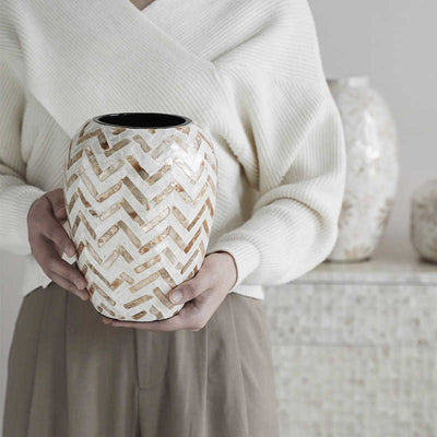 Natural Shell Handmade Ceramic Vase Home Creative Flower Container