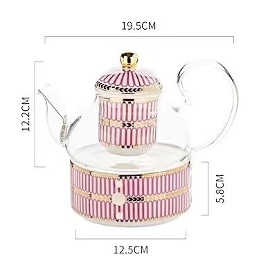 Household Ceramic Candle Holder Heated Glass Teapot