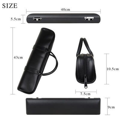 16-hole Leather Flute Portable Drop-resistant Protective Flute Storage Bag